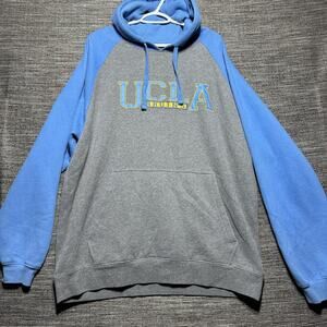 UCLA Hoodie Men's 2XL Gray Blue Pullover Bruins University Los Angeles Fleece
